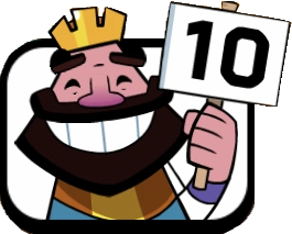 King with 10 sign